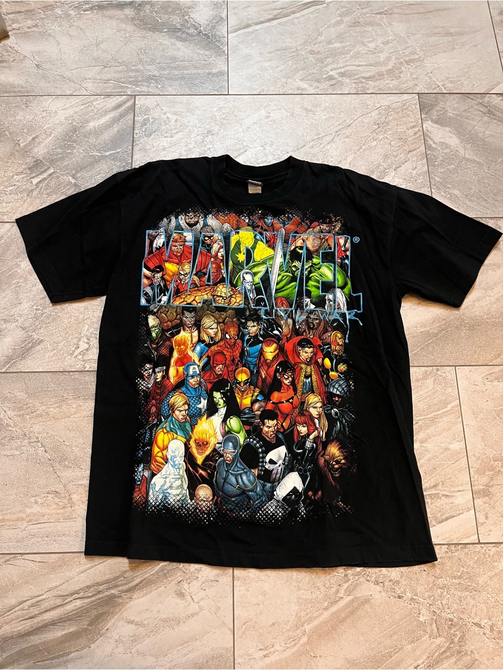 2000s Marvel characters Mad Engine tee